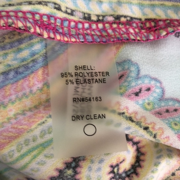 Tommy Hilfiger Paisley Print Multicolor 3/4 Sleeve Dress Size 10 - Picture 10 of 11